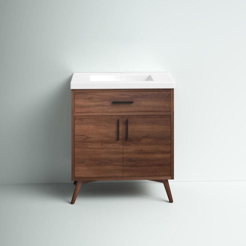 Mercury Row® Binford 30'' Freestanding Single Bathroom Vanity with